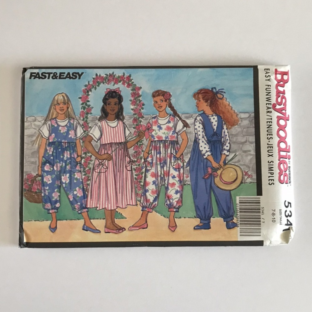 🧵3for12🧵 VTG Busybodies Butterick Pattern 5341 Child’s Jumper Jumpsuit - Picture 2 of 3